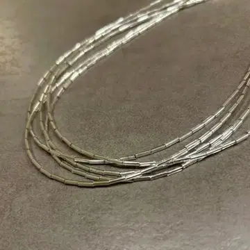 실버 다중 링크 목걸이 SV925 각인 있음