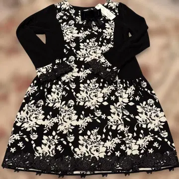 Super Beauty 꽃무늬 긴팔 원피스 42 미사용 새상품