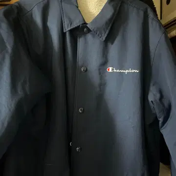 Champion 네이비 버튼업 자켓