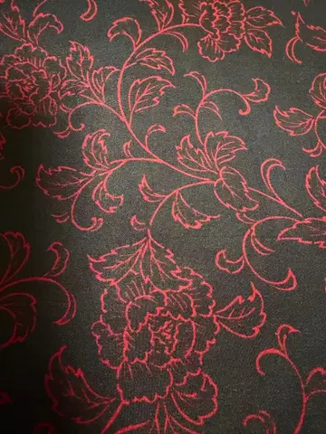 앤티크 기모노 겉옷 꽃+덩굴 패턴 문양