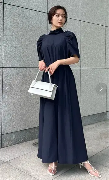 [ 새상품급 ] 아뉴앙스 anuans 원피스 네이비 결혼식 드레스