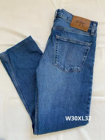 캘빈 클라인 슬림 스트레이트 데님 블루