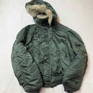새상품급 미군 실물 75년 N-2B 밀리터리 자켓 플라이트 자켓 L