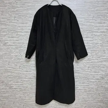 앤트마리스 노카라 안감 퀼팅 롱 코트 F 블랙