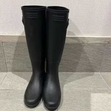 [ 새상품급 ] HUNTER 레인부츠 장화 버클 포함 22.5 블랙