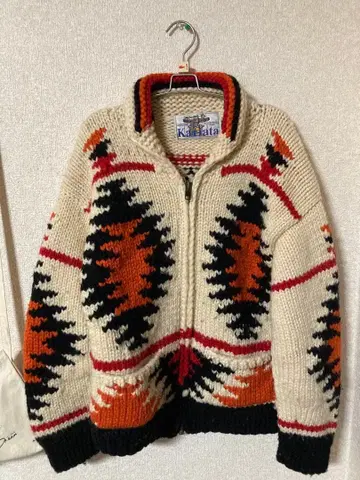 Kalatata 울 가디건 크림 오렌지