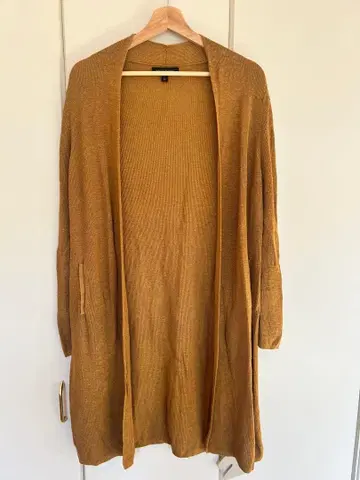 BANANA REPUBLIC 골드 롱 가디건 L