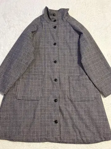 사만사 모스모스 울리 라이크 스탠드 카라 코트