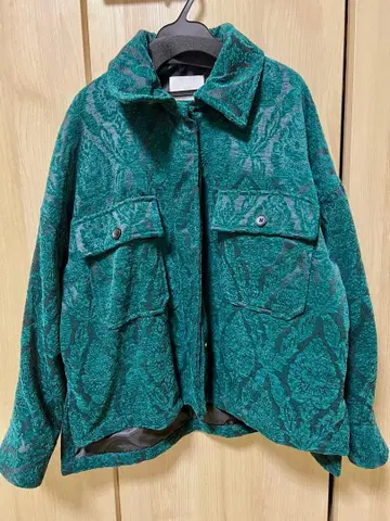 HARE 다마스크 보타니컬 자켓 그린