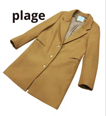 새상품급 플라주 체스터 코트 카멜 36