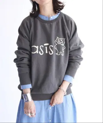 MIXTA 미크스타 맨투맨 빈티지 그레이