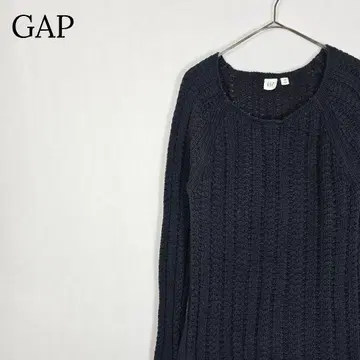[ 넉넉하게 ] 갭 케이블 니트 스웨터 심플 라운드넥 다용도