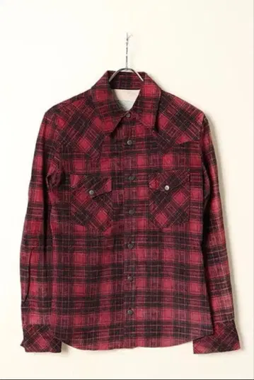 BACKLASH 백래쉬 피그 가죽 체크 셔츠 빨강 검정 인기 아이템