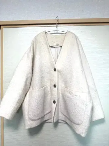 yori 울 모헤어 샤기 자켓