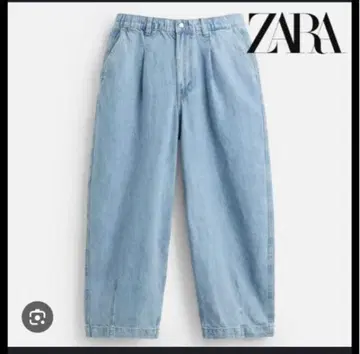 ZARA 와이드 핏 플리츠 팬츠