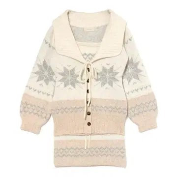 andmary Heart nordic cardigan set up