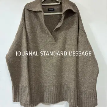 JOURNAL STANDARD L'ESSAGE 베이지 카라 부착 니트