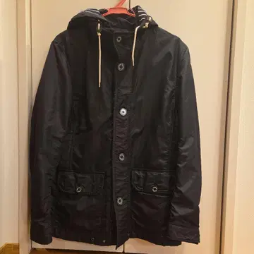 매킨토시 철학 마운틴 후드티 네이비 후드 부착