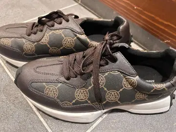 극비품! 앙코키네 ANNE COQUINE 모노그램 스니커즈 브라운