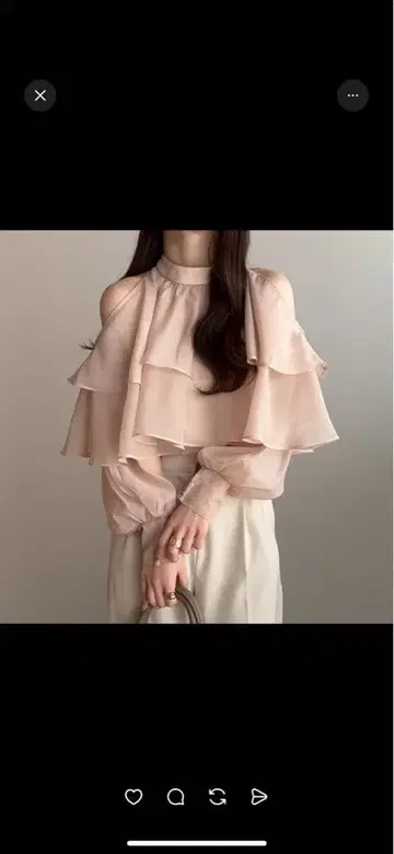 YOURMLE open shoulder blouse