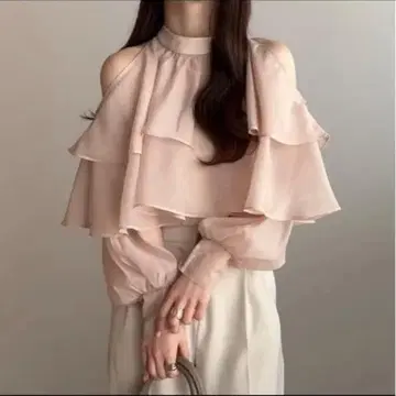 YOURMLE open shoulder blouse