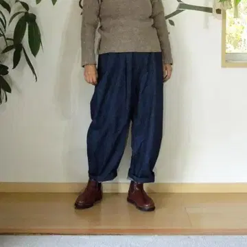 감싸는 빅 실루엣 팬츠 데님 S