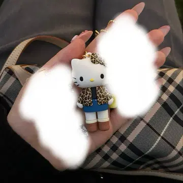 헬로키티전 시크릿 마스코트 참 레오파드 무늬