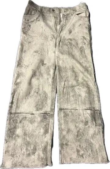 완판템 ZARA 추상 프린트 카펜터 팬츠 얼룩 가공