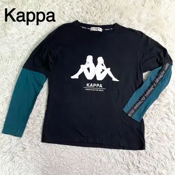 Kappa 레이어드 디자인 로고 프린트 롱 T셔츠