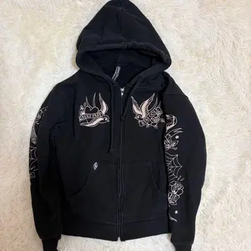 y2k 그런지 헤이세이 갸루 블랙 후드티 00s