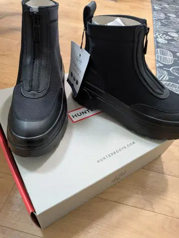 HUNTER 블랙 숏부츠