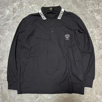 MCM 블랙 긴팔 피케 셔츠 M 사이즈 g18