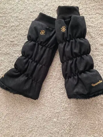 Resurrection 레더레션 레그 워머 블랙 롱 퍼