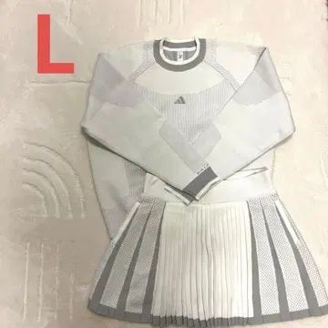 아디다스 골프 프라임니트 여성용 플리츠 세트 L 사이즈