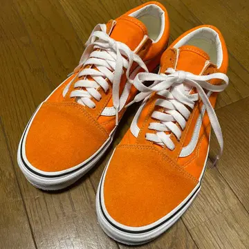 vans 올드스쿨 오렌지 구제 의류 27.5