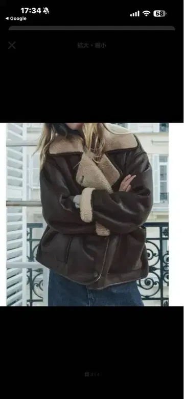 ZARA 무스탕 코트 ZWcollection