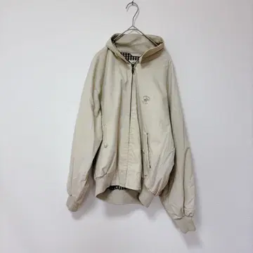 폴로 [ L ] 점퍼/브랜드 로고 자수 체크 무늬 캐주얼 하이넥