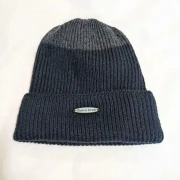 일리안 로브 iliann loeb 울 니트 모자 로고 플레이트 네이비