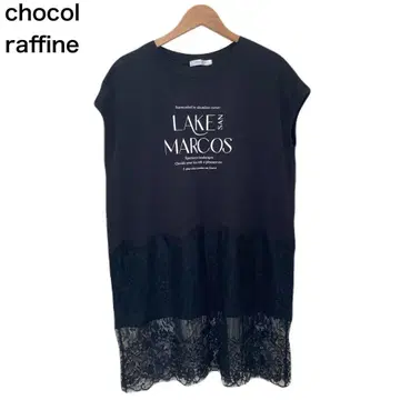 쇼콜라피네 로브 슬리브리스 레이스 이소재 여성용 T셔츠 면