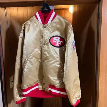 NFL 49ERS 골드 바시티 자켓