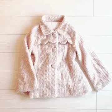 LIZLISA* 연한 핑크색의 복슬복슬 코랄 코트