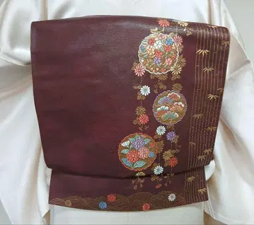 이중 북 오비 순수 실크 이부식 오비