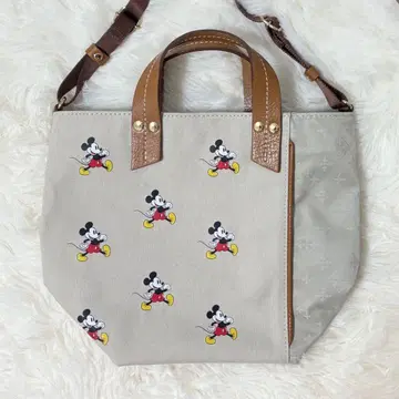 러셋 더블 페이스 숄더백 미키마우스 아이보리 베이지