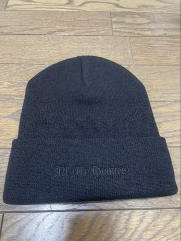 all my homies 자수 니트 모자 블랙 미사용 새상품