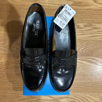 HARUTA 블랙 가죽 로퍼