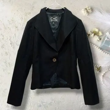 COUP DE CHANCE 블랙 테일러드 자켓 38