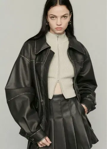 EMODA 빈티지라이크 오버 블루종