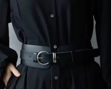 [ 미사용 새상품 ] HARE 2way 와이드 벨트 블랙09