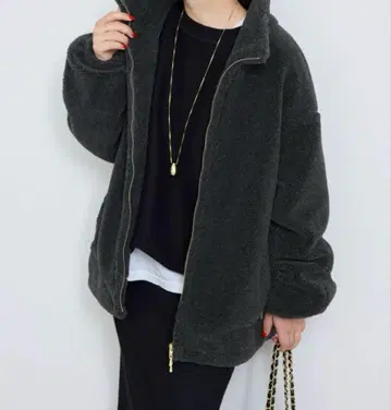 새상품급 울 콤보아 스탠드 코쿤 블루종 38 슬로브 이에나