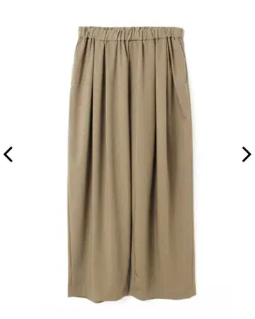 미즈이로 인디 와이드 턱 팬츠 베이지